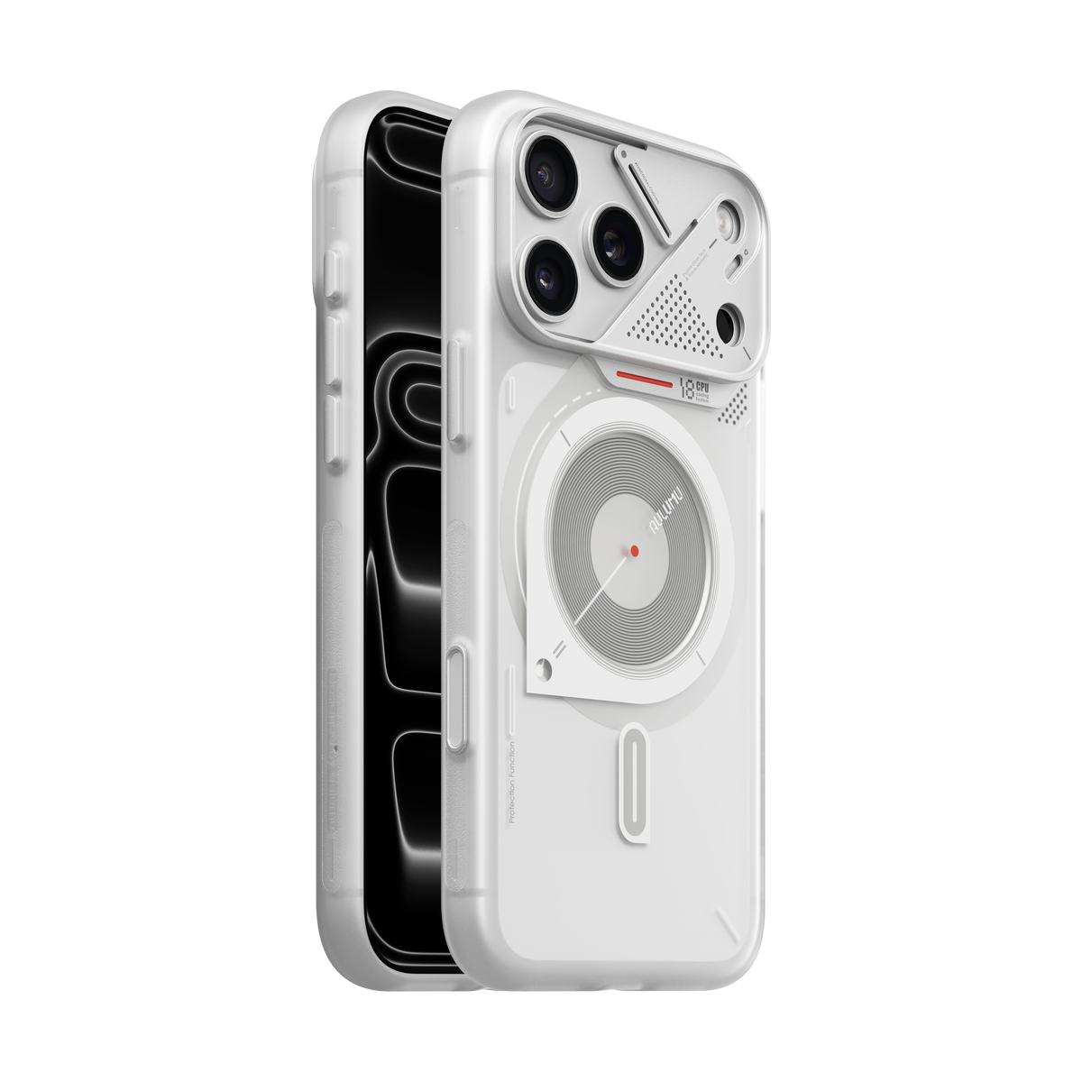 غطاء Aulumu A18 Hyper Frosted لهاتف iPhone 18 Pro / Pro Max - أبيض شفاف