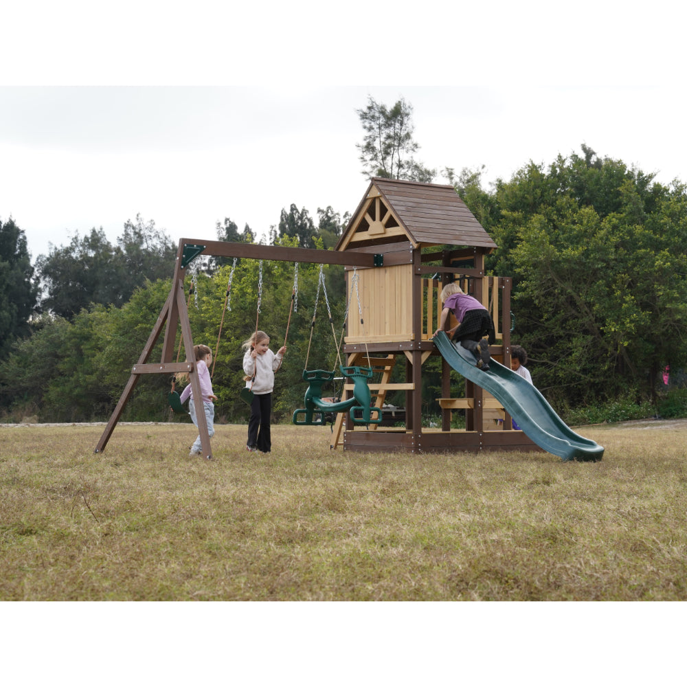 Mountpeak Mururata Swing Set & Playhouse - MP76148