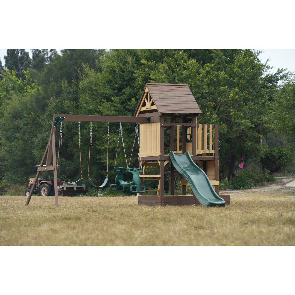 Mountpeak Mururata Swing Set & Playhouse - MP76148