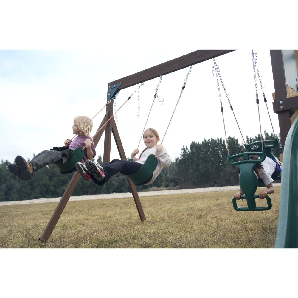 Mountpeak Mururata Swing Set & Playhouse - MP76148
