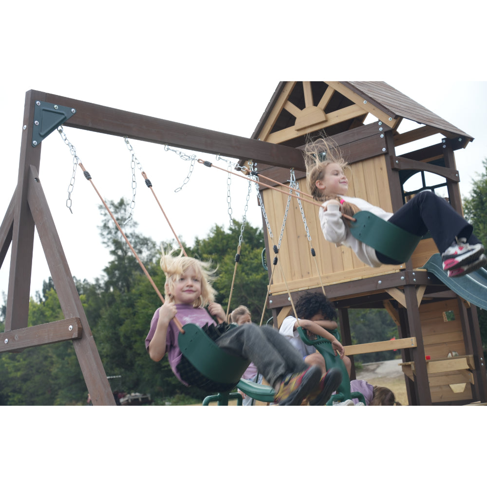 Mountpeak Mururata Swing Set & Playhouse - MP76148